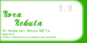 nora nekula business card